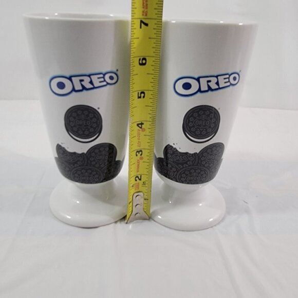 OREO MILKSHAKE Ice Cream Sundae Milk Glass Mugs -  Set of 2 - Picture 15 of 16